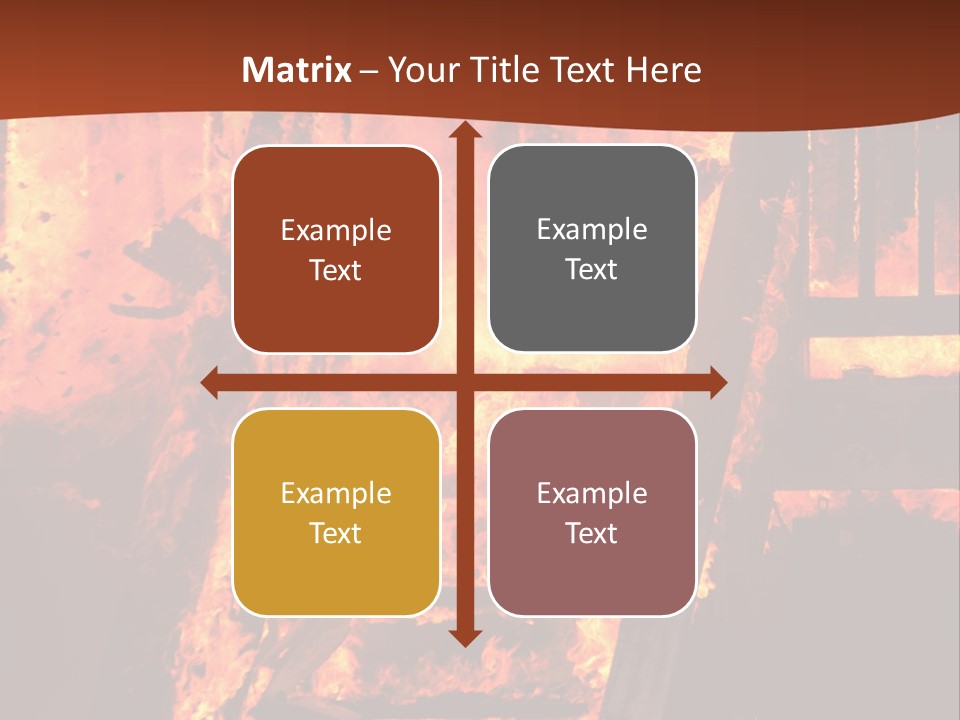Bright Stairs Fire PowerPoint Template