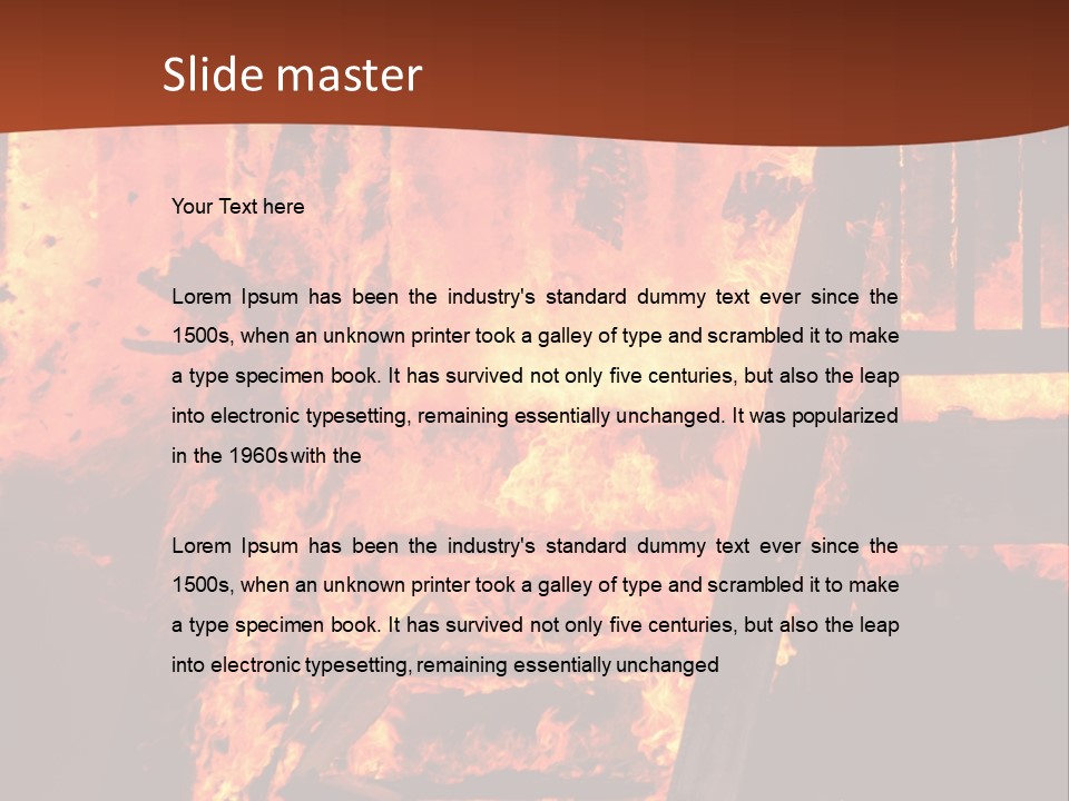 Bright Stairs Fire PowerPoint Template