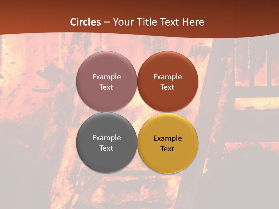 Bright Stairs Fire PowerPoint Template