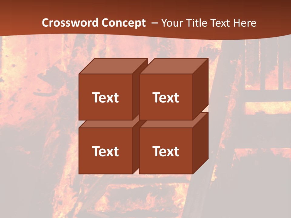 Bright Stairs Fire PowerPoint Template