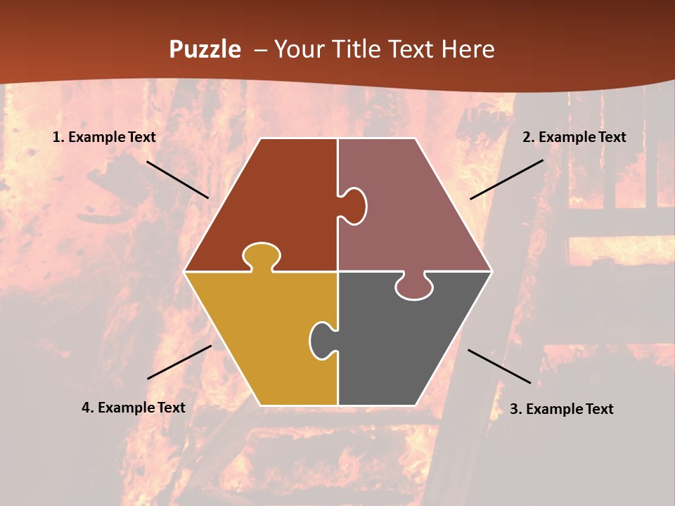 Bright Stairs Fire PowerPoint Template