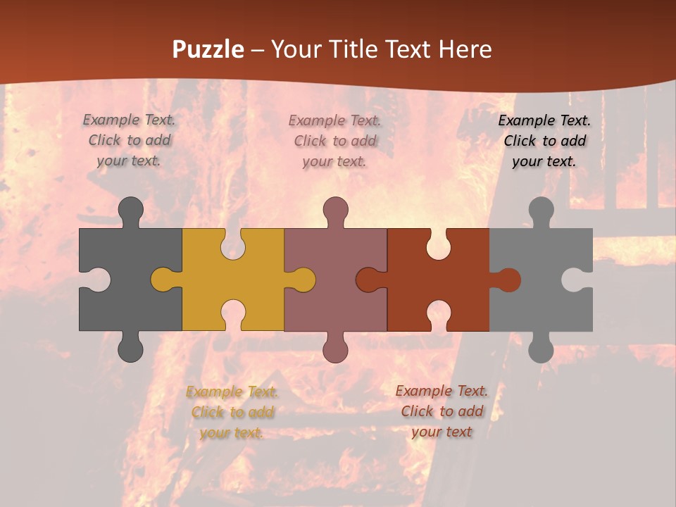 Bright Stairs Fire PowerPoint Template