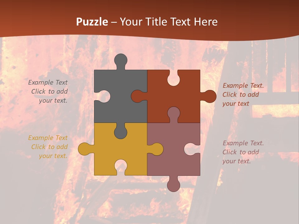 Bright Stairs Fire PowerPoint Template