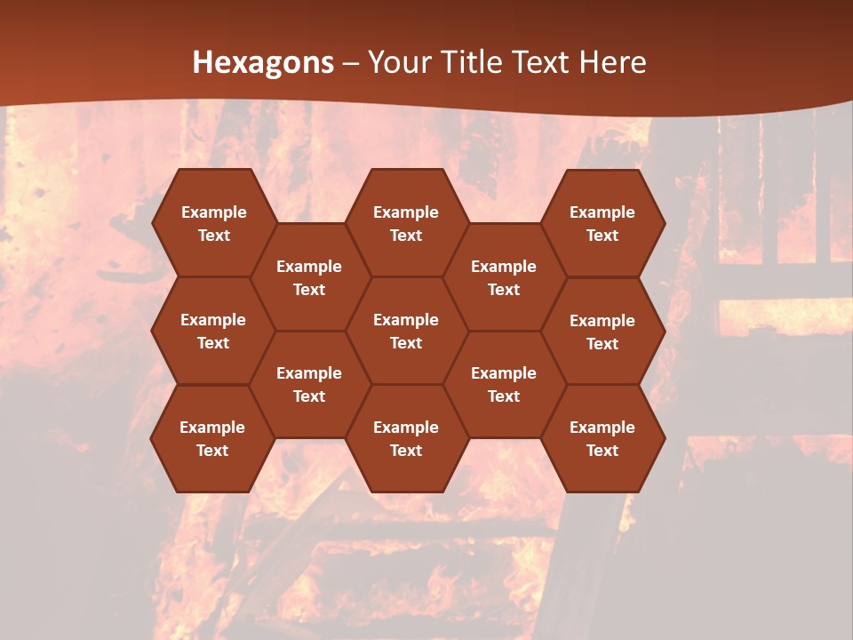 Bright Stairs Fire PowerPoint Template