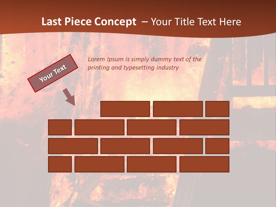 Bright Stairs Fire PowerPoint Template