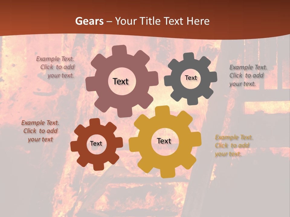 Bright Stairs Fire PowerPoint Template