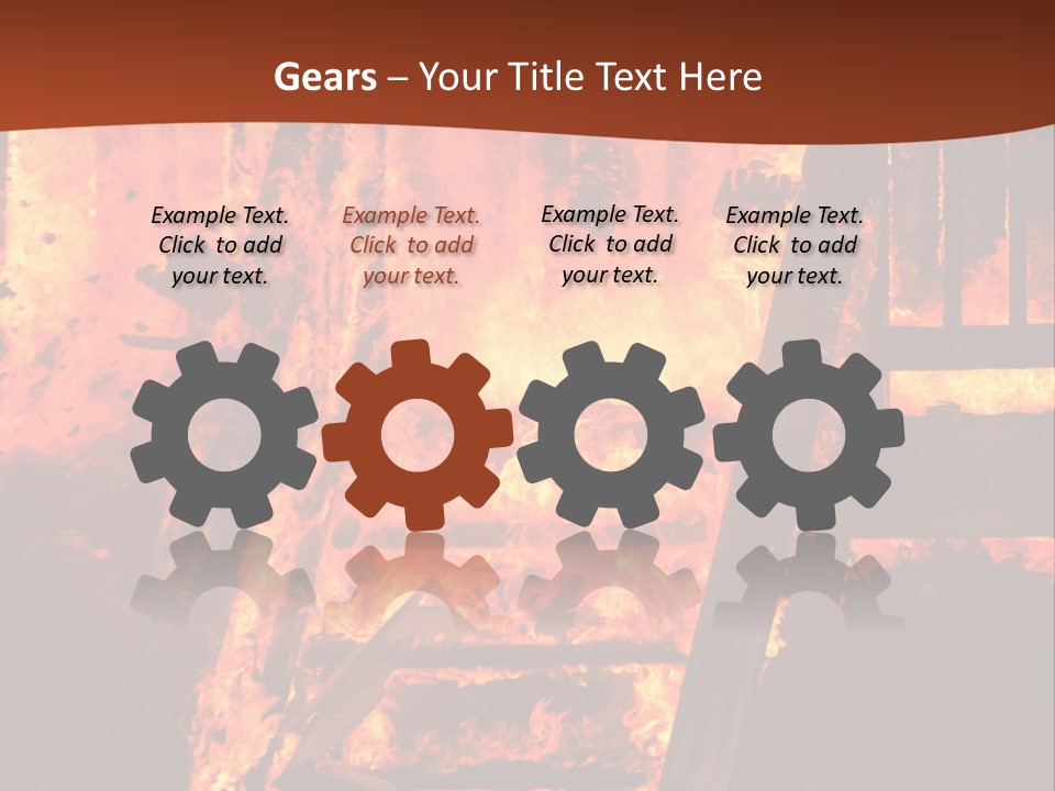 Bright Stairs Fire PowerPoint Template