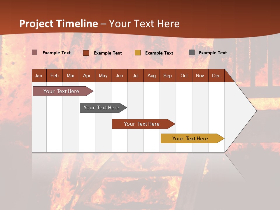 Bright Stairs Fire PowerPoint Template
