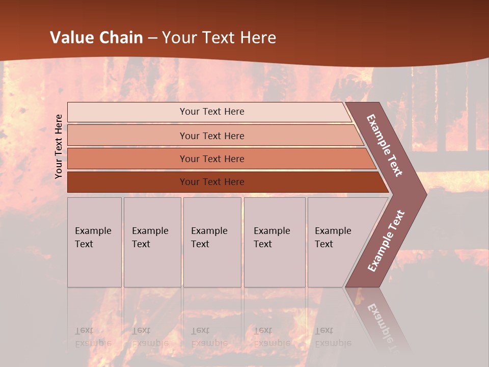 Bright Stairs Fire PowerPoint Template
