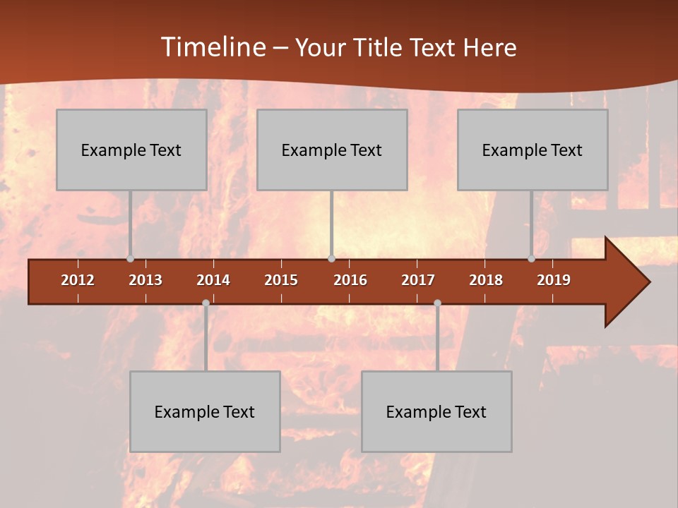 Bright Stairs Fire PowerPoint Template