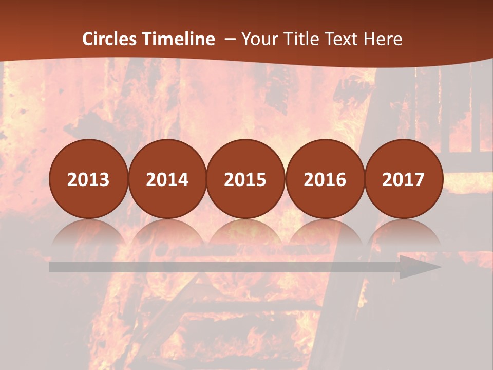 Bright Stairs Fire PowerPoint Template