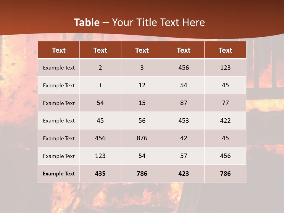 Bright Stairs Fire PowerPoint Template