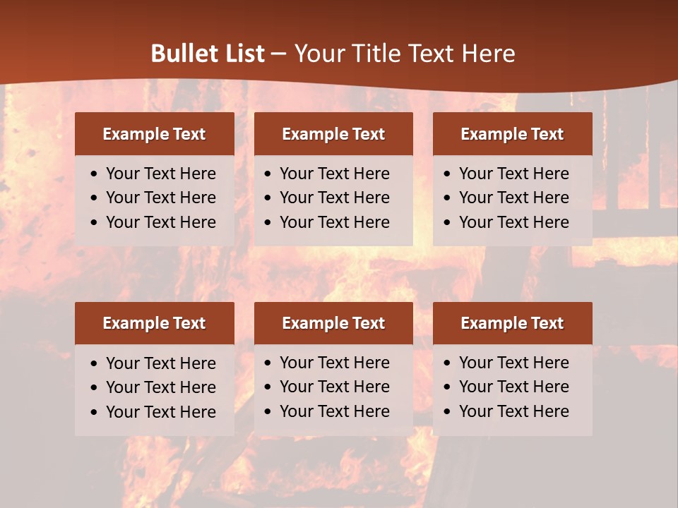 Bright Stairs Fire PowerPoint Template