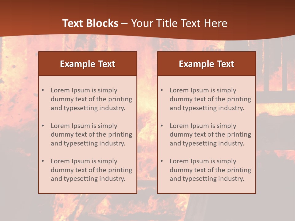 Bright Stairs Fire PowerPoint Template
