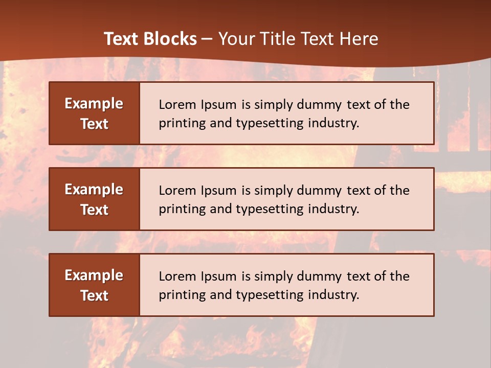 Bright Stairs Fire PowerPoint Template
