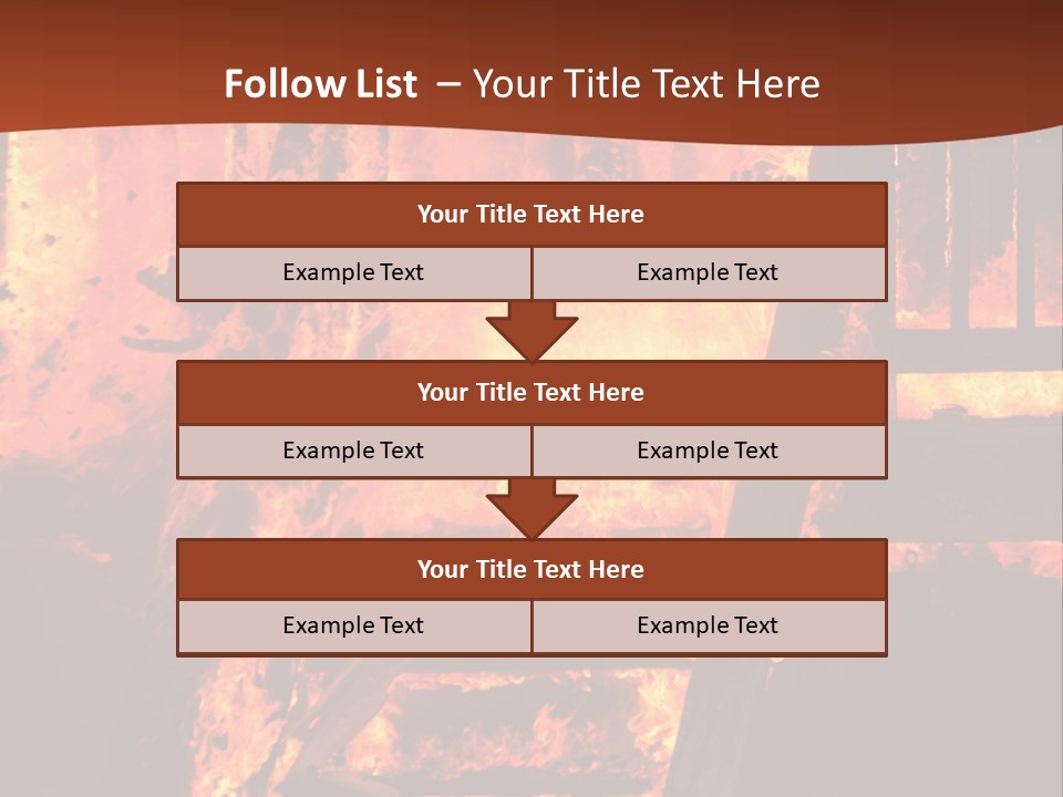 Bright Stairs Fire PowerPoint Template