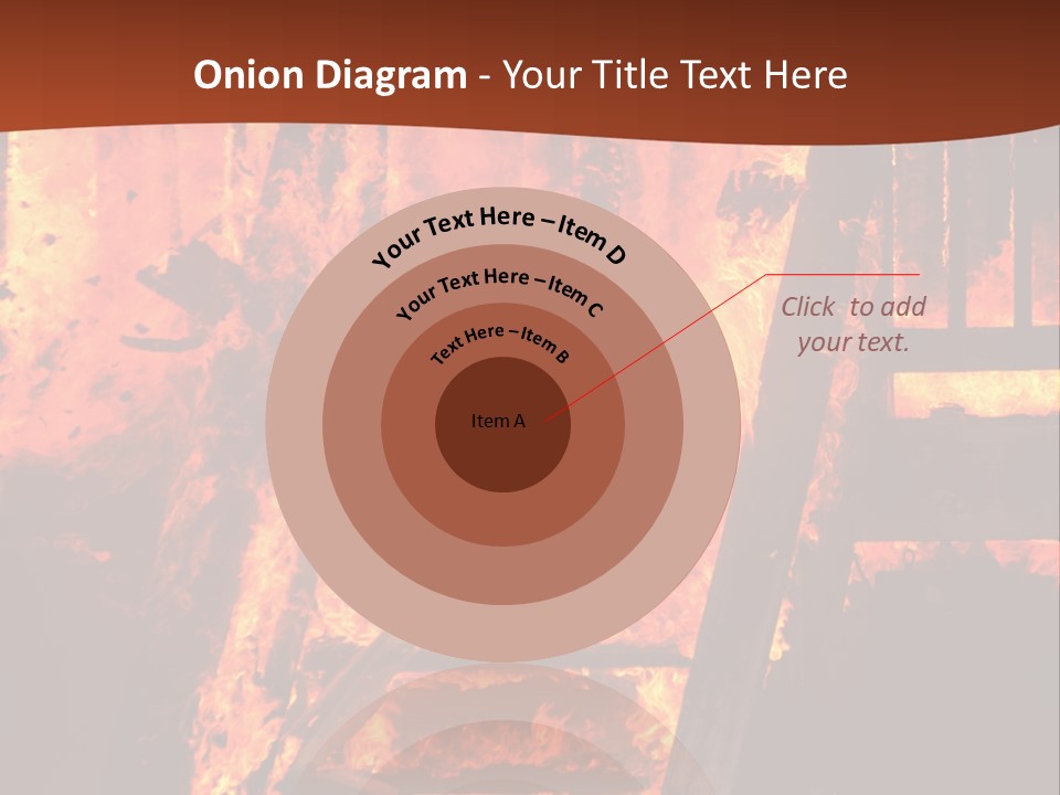 Bright Stairs Fire PowerPoint Template