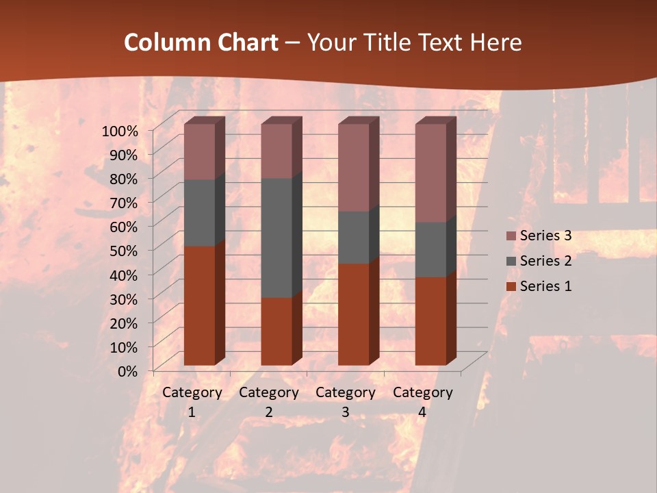 Bright Stairs Fire PowerPoint Template