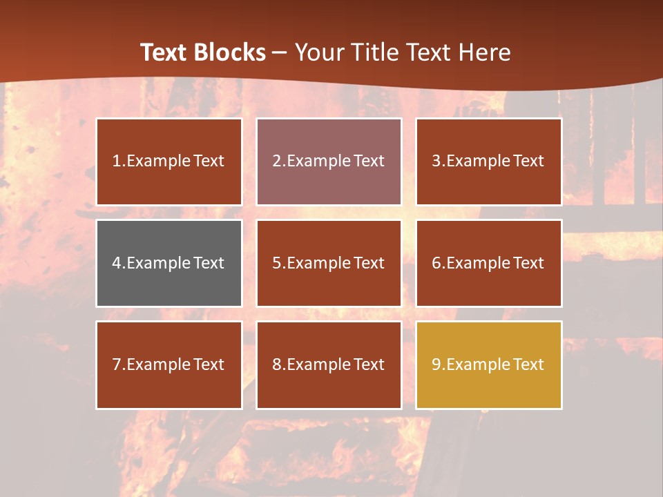 Bright Stairs Fire PowerPoint Template