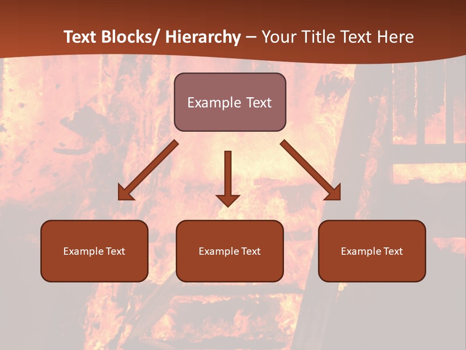 Bright Stairs Fire PowerPoint Template