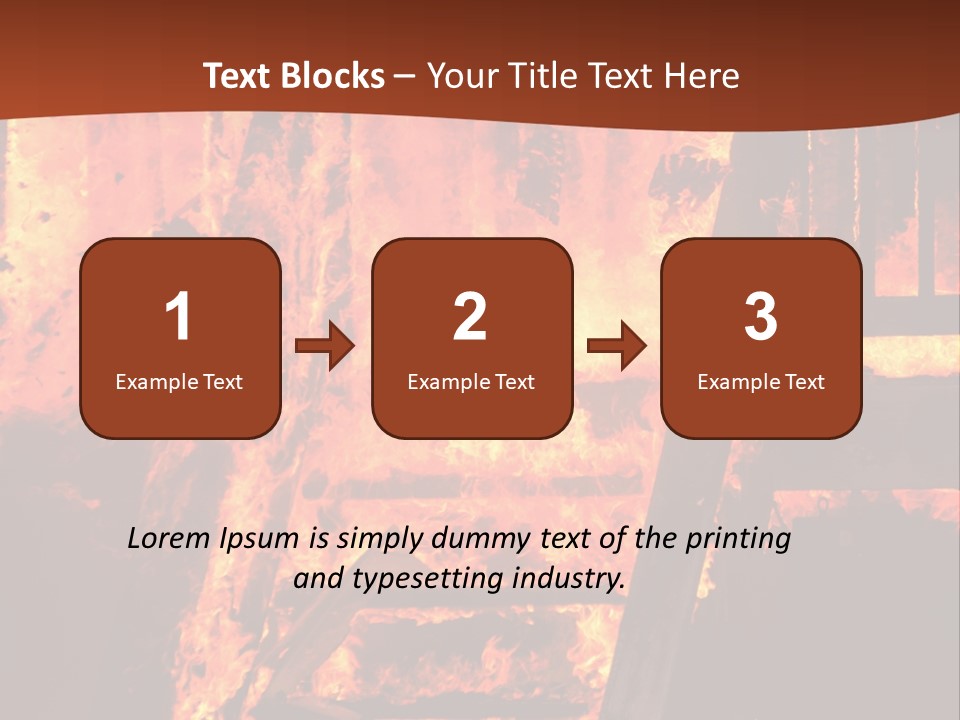 Bright Stairs Fire PowerPoint Template