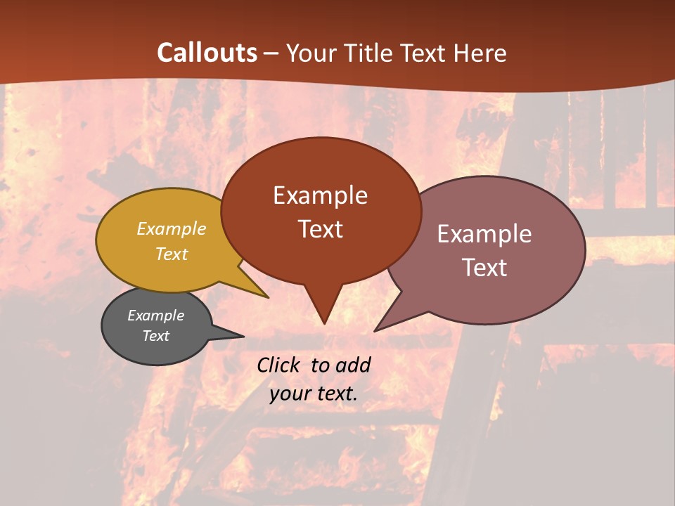 Bright Stairs Fire PowerPoint Template