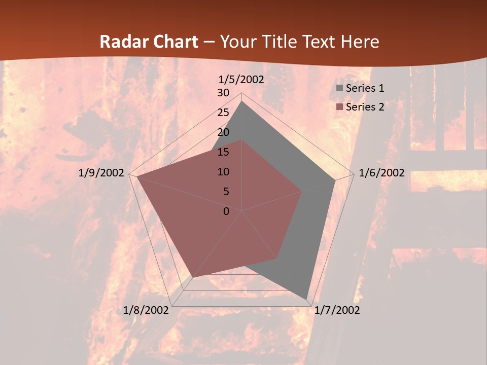 Bright Stairs Fire PowerPoint Template