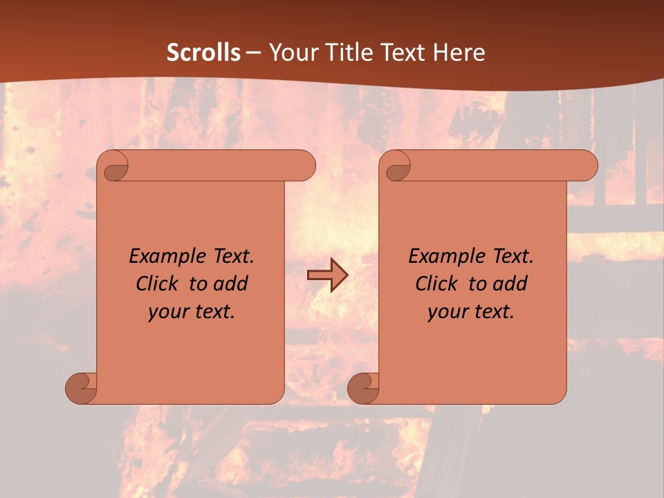 Bright Stairs Fire PowerPoint Template