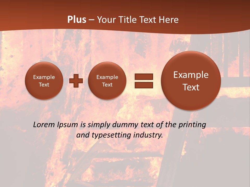 Bright Stairs Fire PowerPoint Template