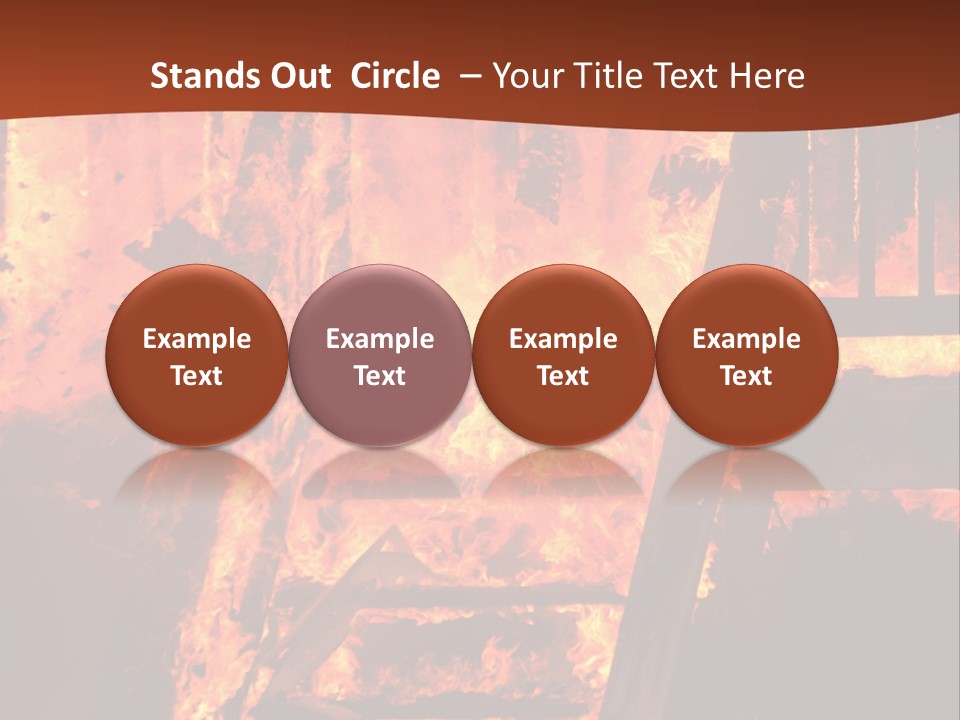 Bright Stairs Fire PowerPoint Template