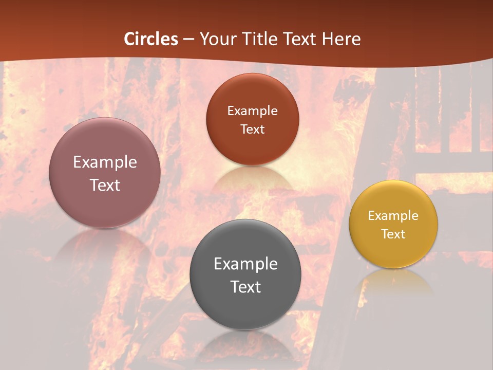Bright Stairs Fire PowerPoint Template