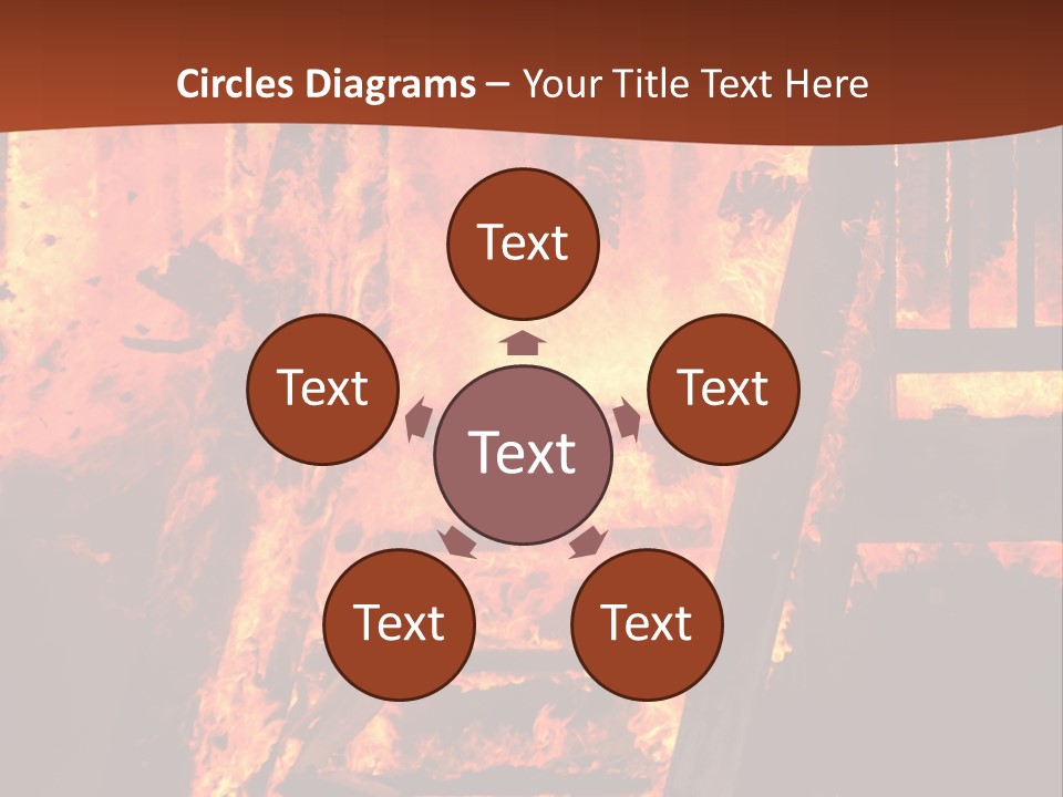 Bright Stairs Fire PowerPoint Template