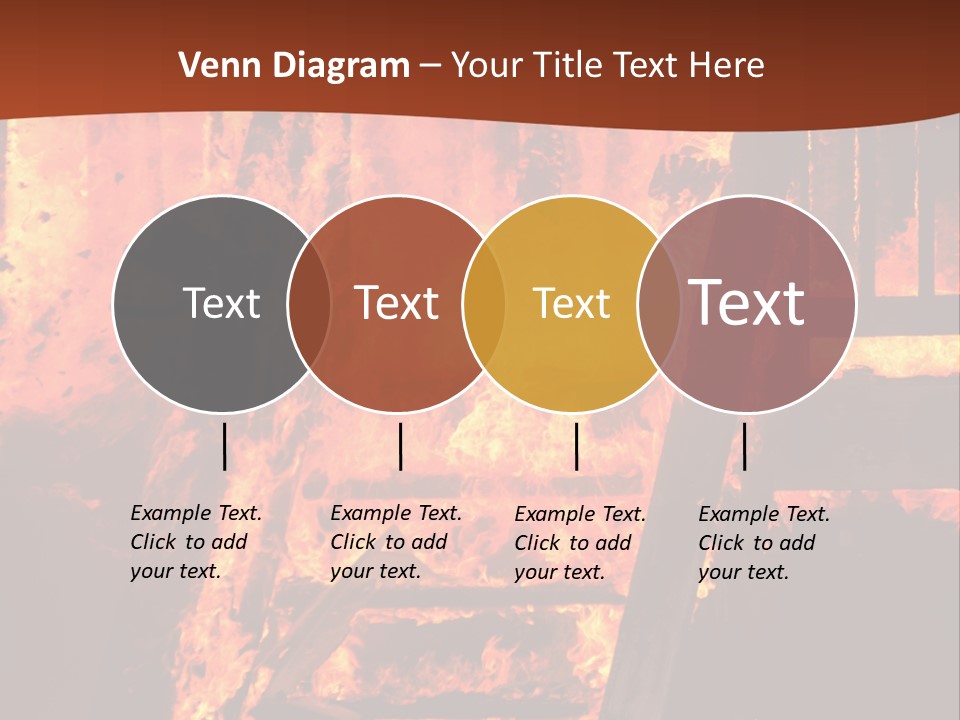 Bright Stairs Fire PowerPoint Template