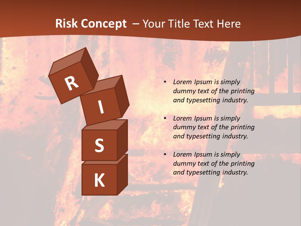 Bright Stairs Fire PowerPoint Template