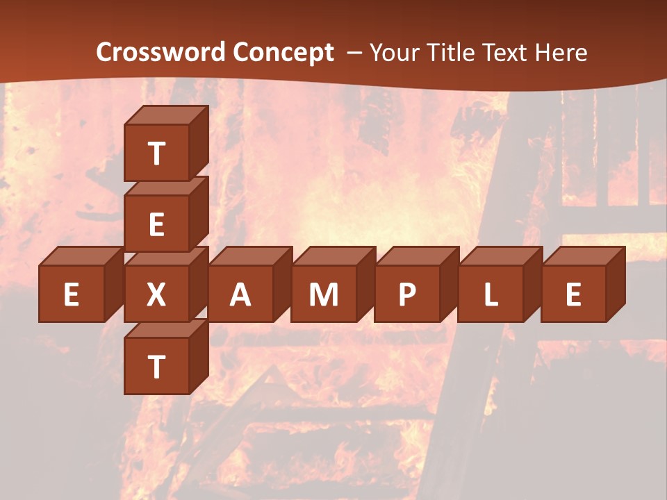 Bright Stairs Fire PowerPoint Template
