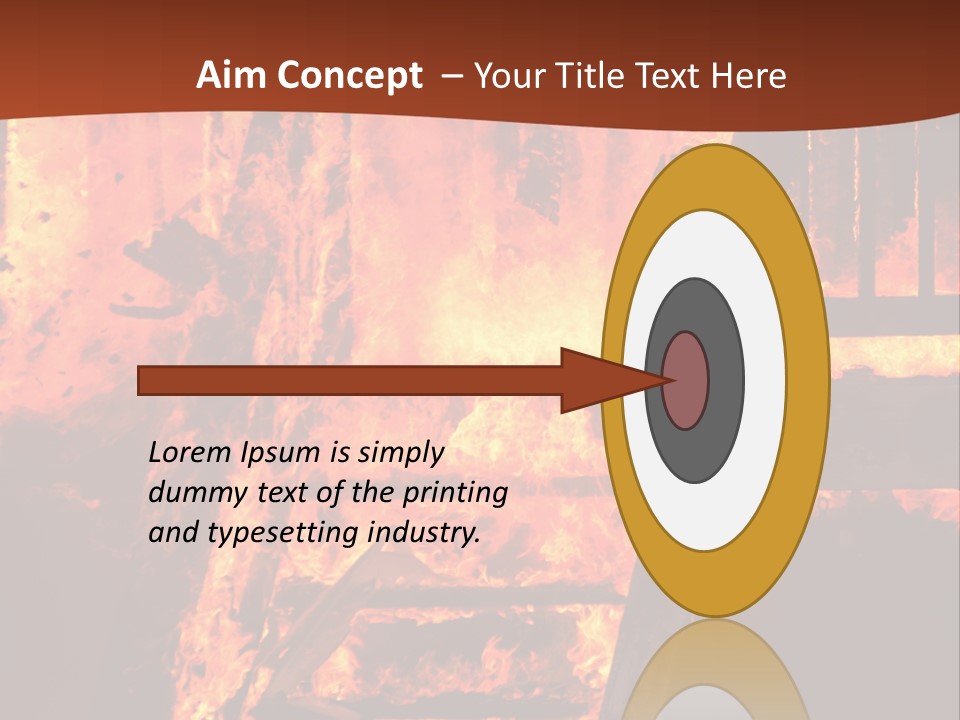 Bright Stairs Fire PowerPoint Template