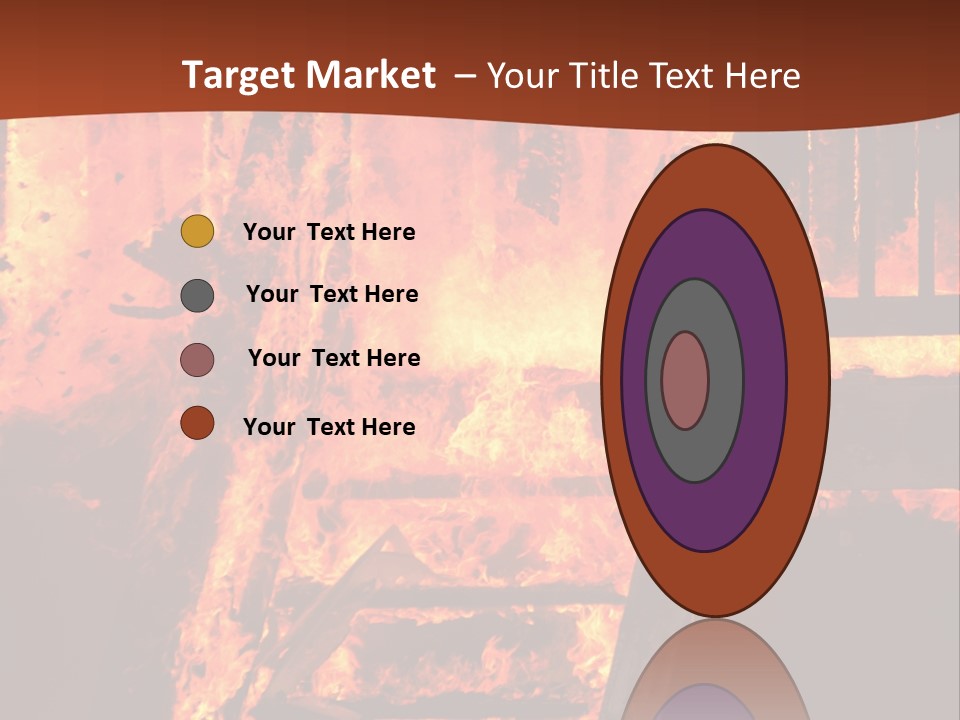 Bright Stairs Fire PowerPoint Template