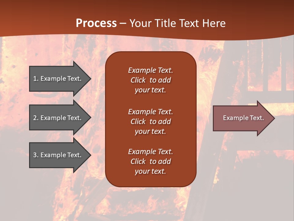 Bright Stairs Fire PowerPoint Template