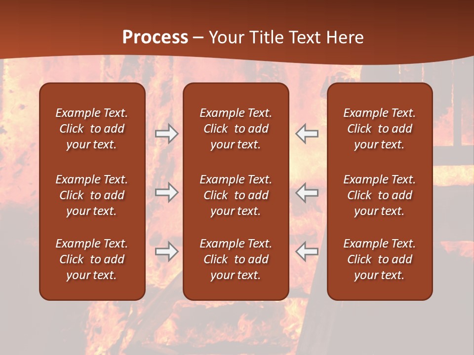 Bright Stairs Fire PowerPoint Template