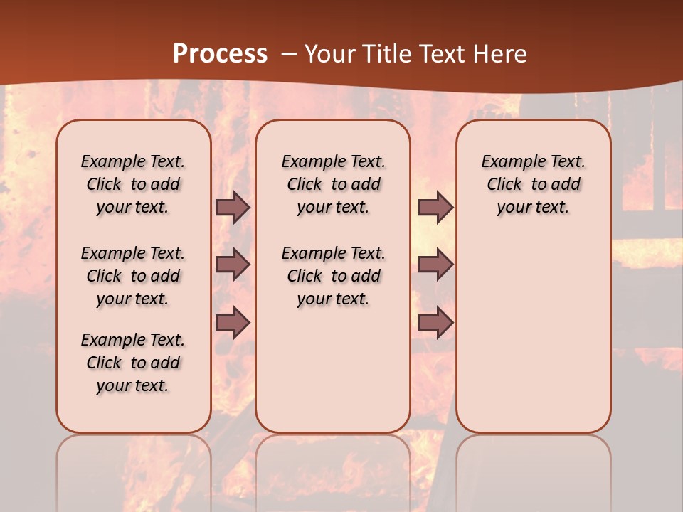 Bright Stairs Fire PowerPoint Template