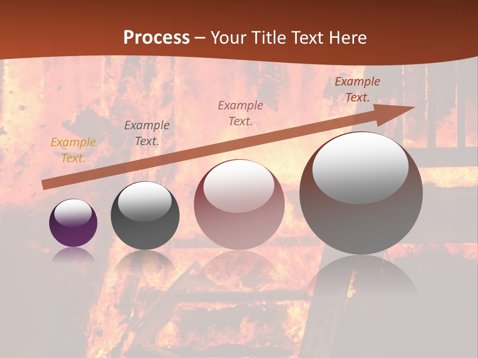 Bright Stairs Fire PowerPoint Template