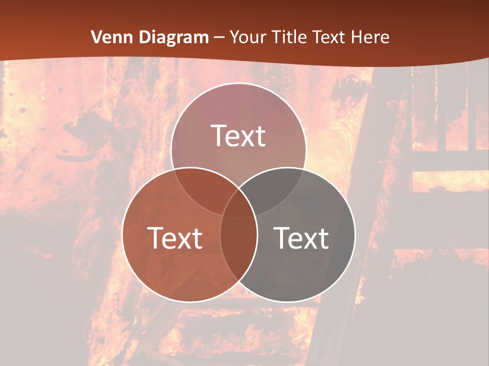 Bright Stairs Fire PowerPoint Template