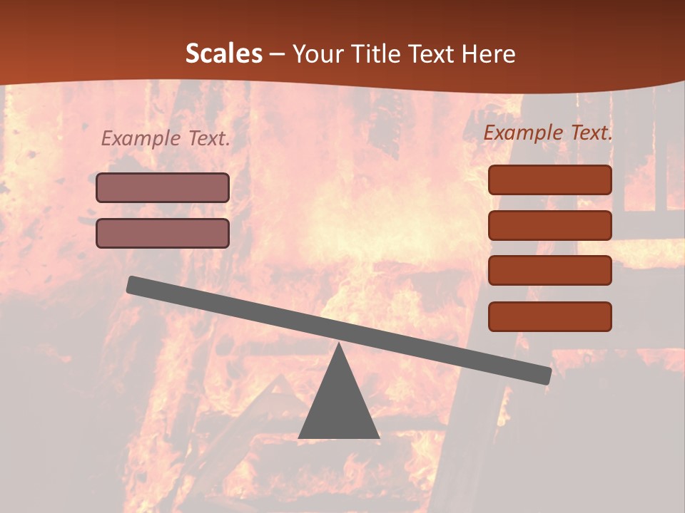Bright Stairs Fire PowerPoint Template