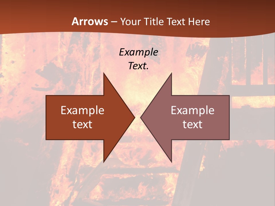 Bright Stairs Fire PowerPoint Template