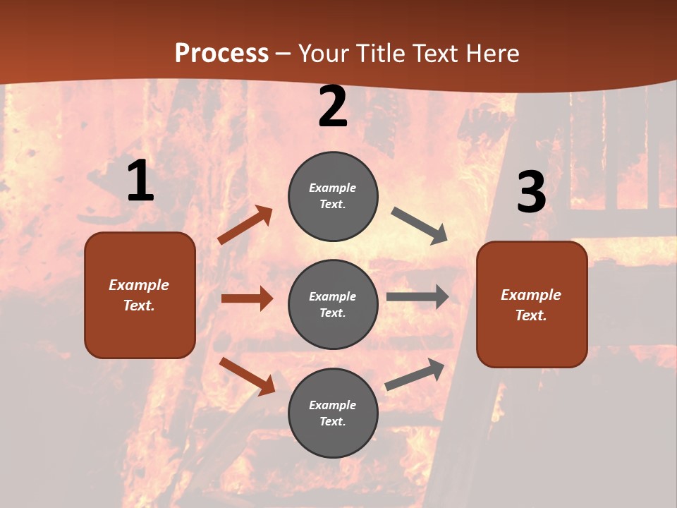 Bright Stairs Fire PowerPoint Template