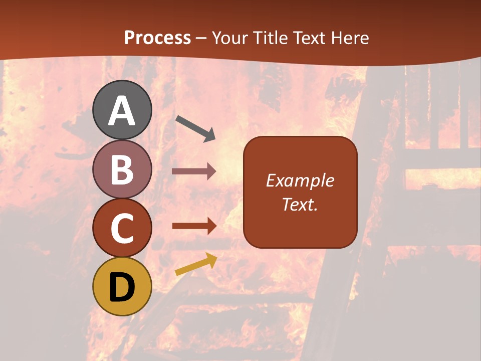 Bright Stairs Fire PowerPoint Template