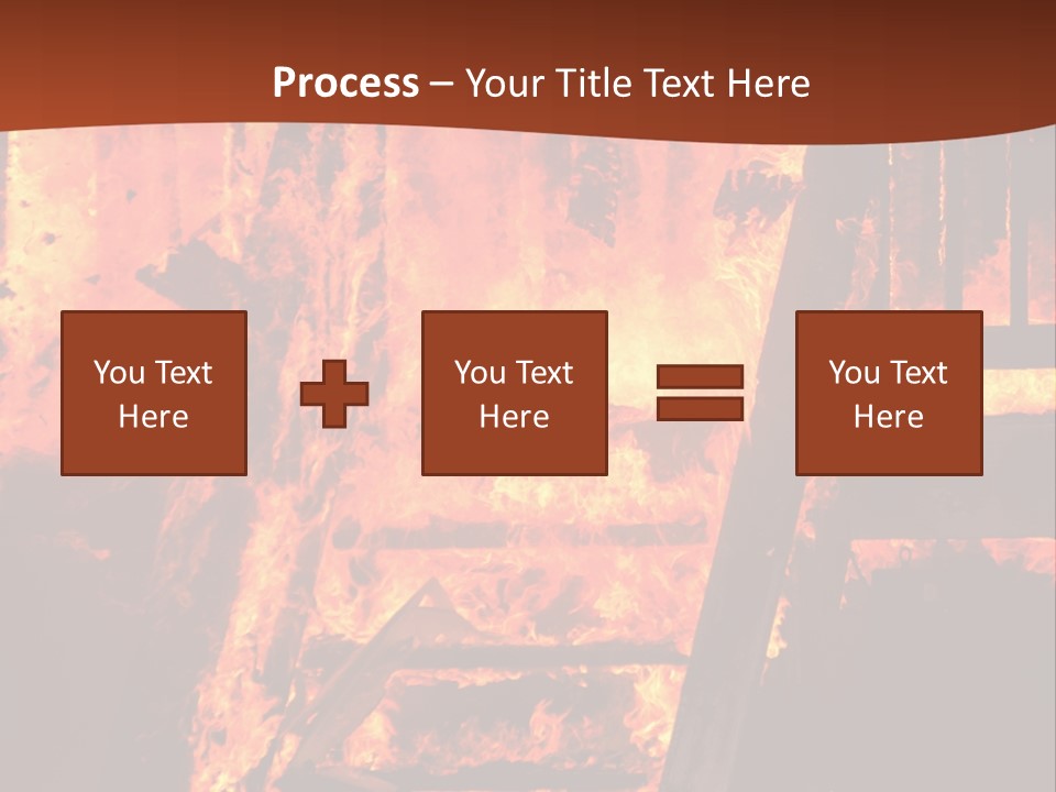 Bright Stairs Fire PowerPoint Template