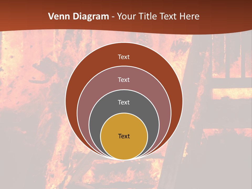 Bright Stairs Fire PowerPoint Template