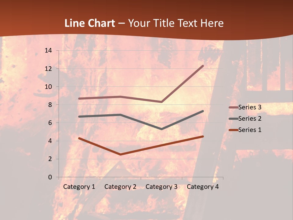 Bright Stairs Fire PowerPoint Template