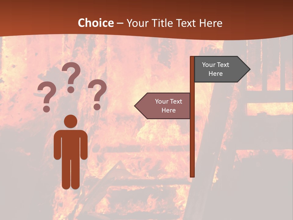 Bright Stairs Fire PowerPoint Template